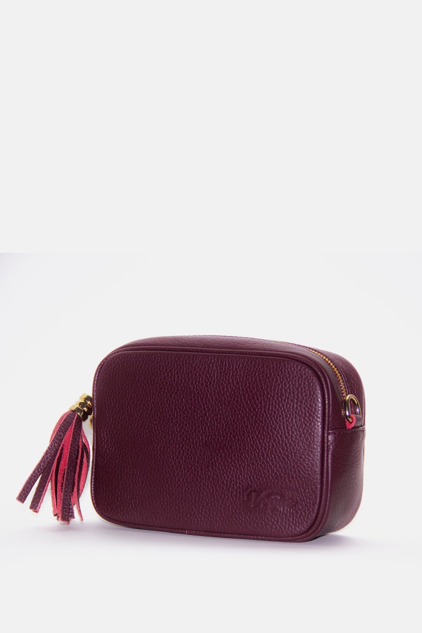 BOLSO BANDOLERA RECTANGULAR GRANATE