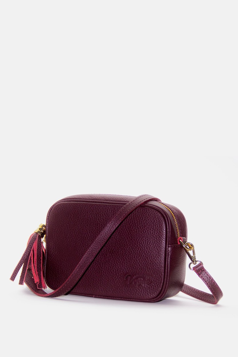 BOLSO BANDOLERA RECTANGULAR GRANATE