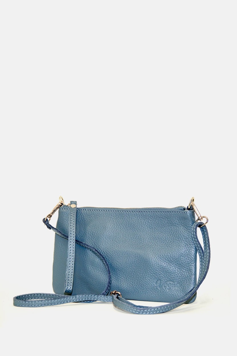 CARTERA DE MANO AZUL