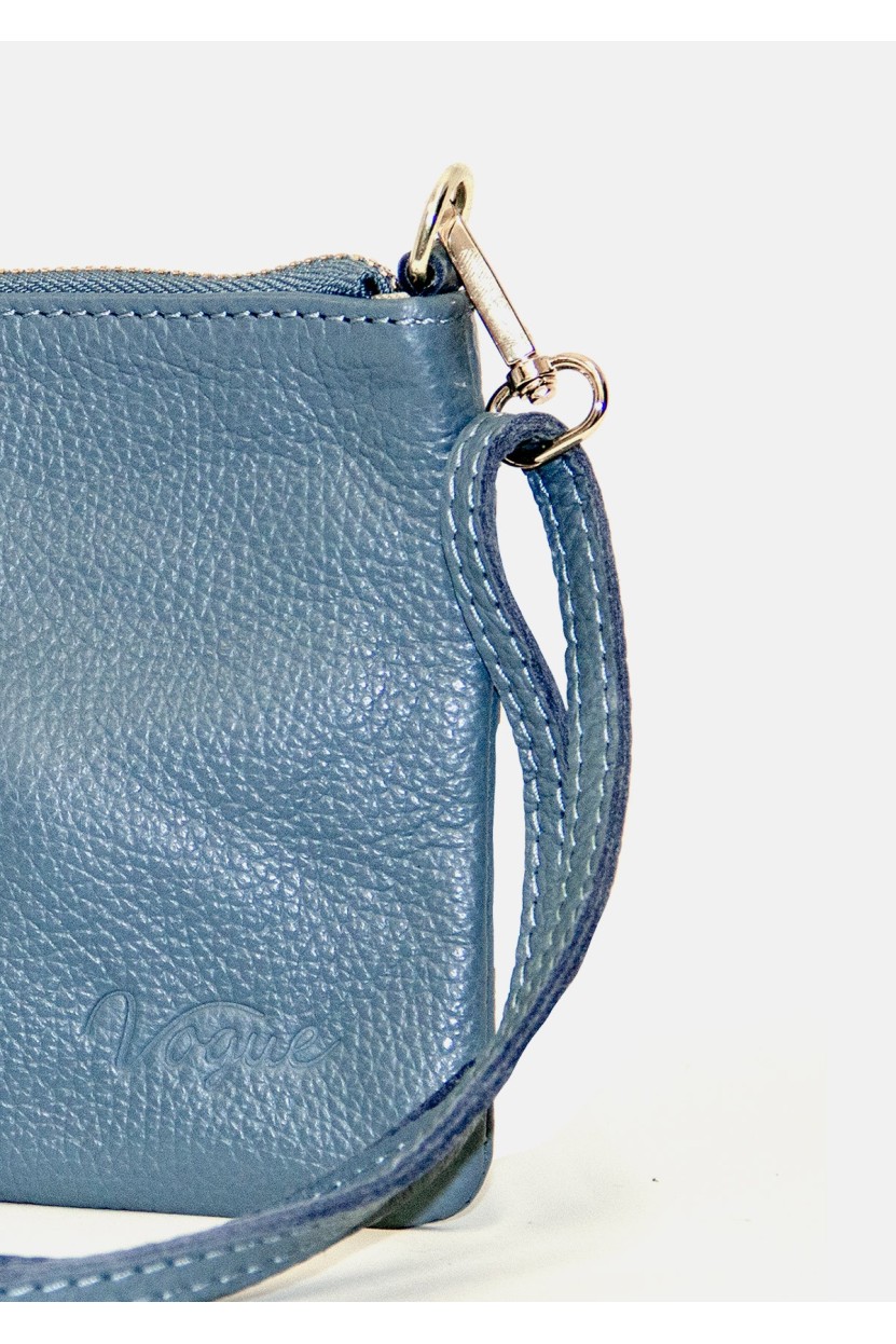 CARTERA DE MANO AZUL