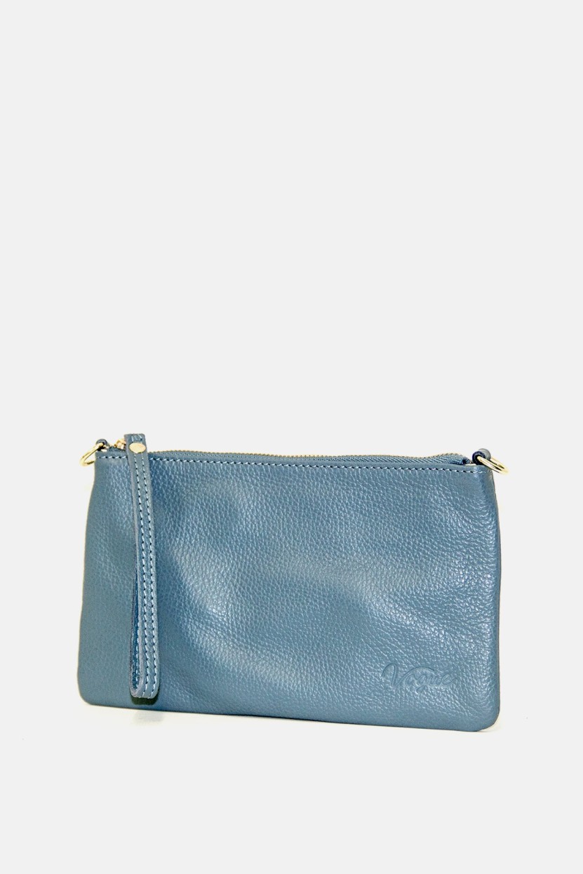 CARTERA DE MANO AZUL