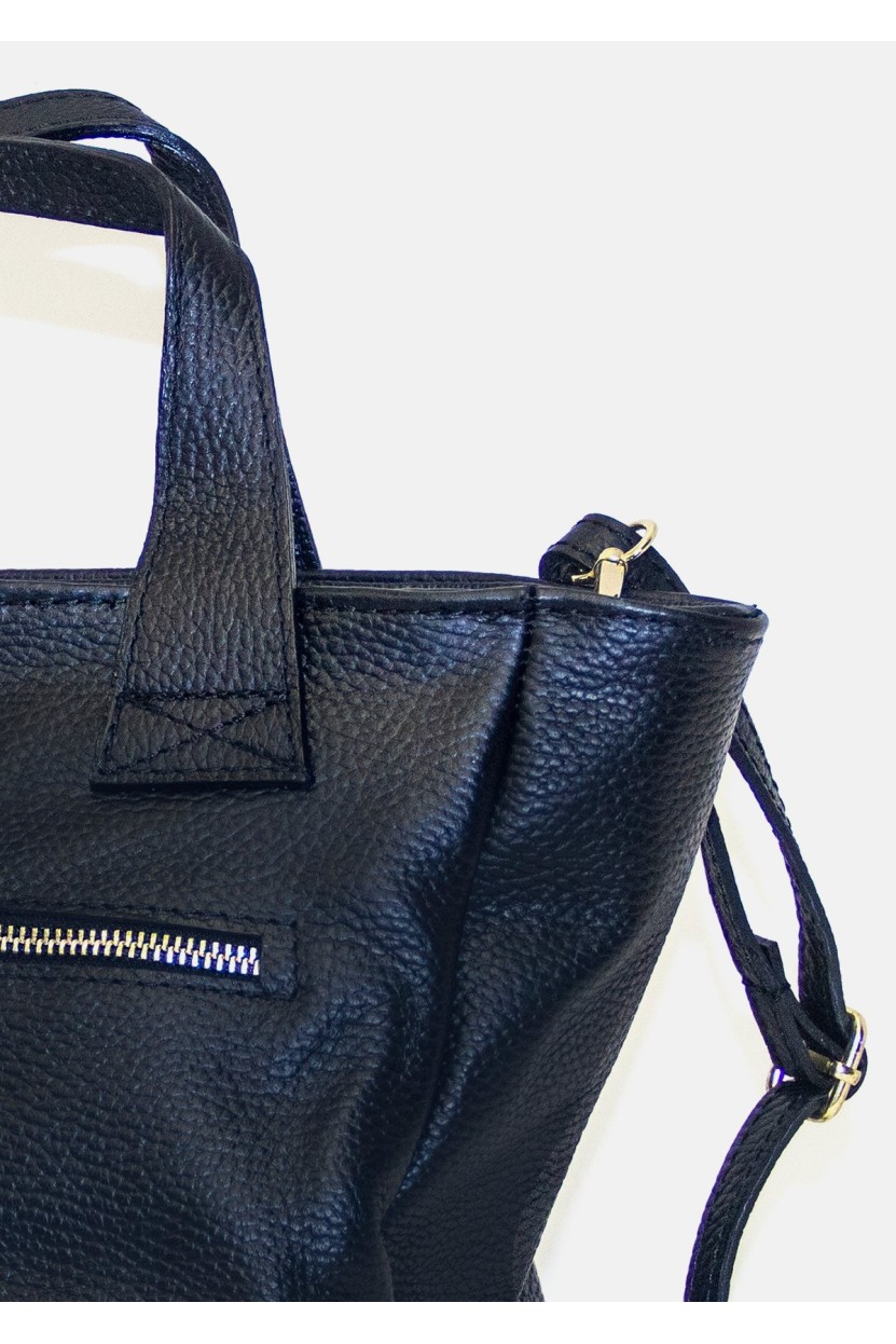 BOLSO SHOPPING PEQUEÑO ASA ANCHA NEGRO