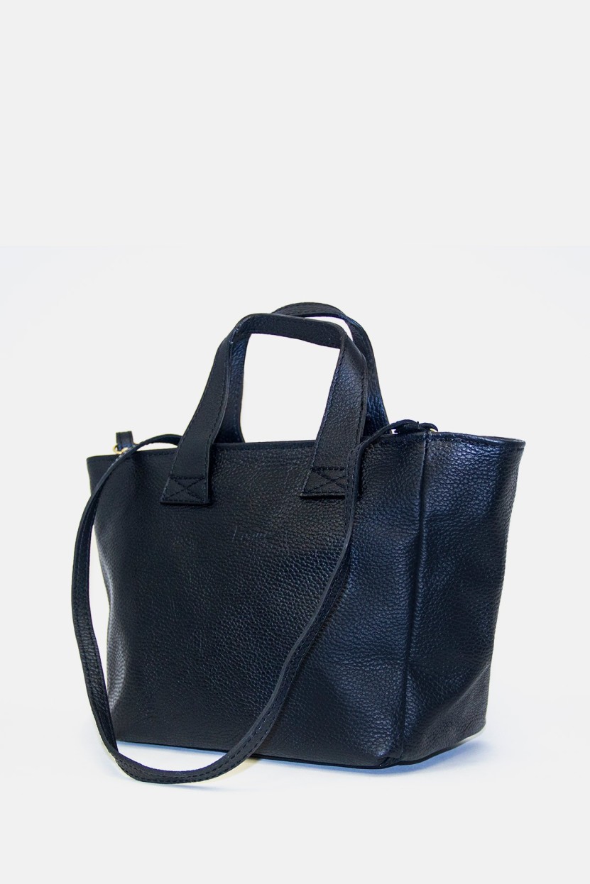 BOLSO SHOPPING PEQUEÑO ASA ANCHA NEGRO