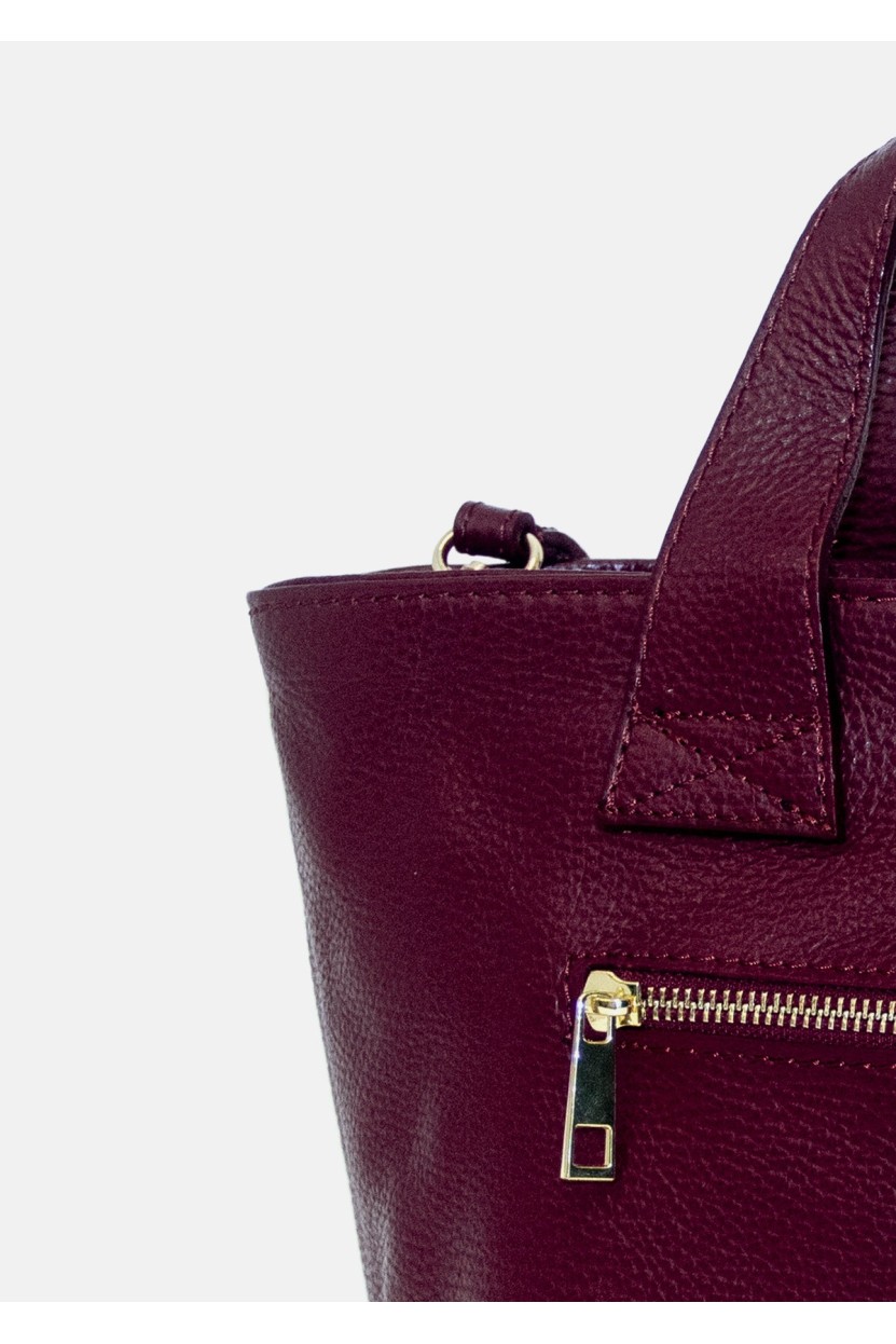 BOLSO SHOPPING PEQUEÑO ASA ANCHA GRANATE