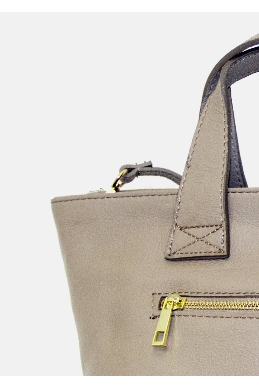 BOLSO SHOPPING PEQUEÑO ASA ANCHA BEIGE